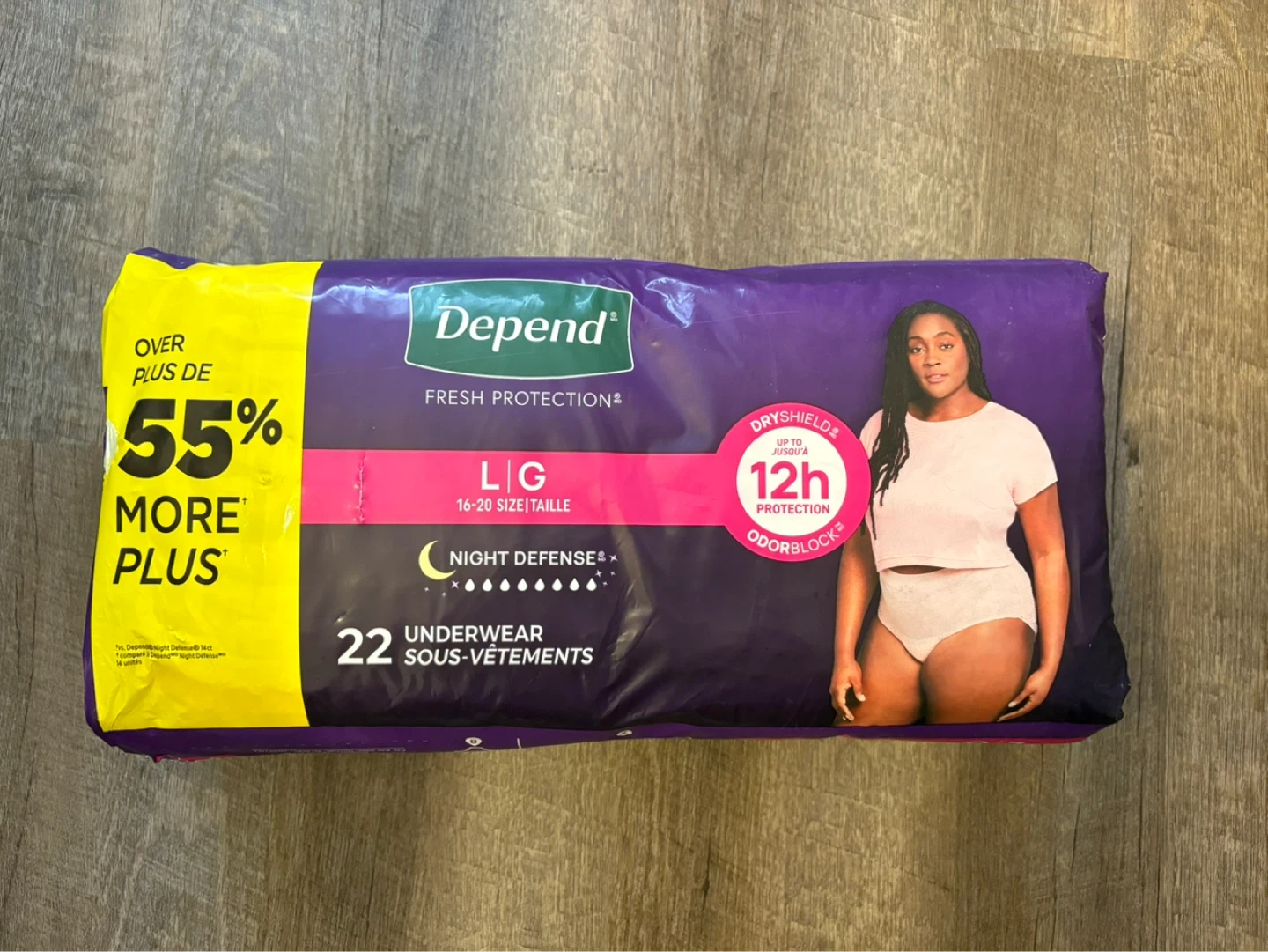 Women’s Depends Night Defence Incontinence Underwear