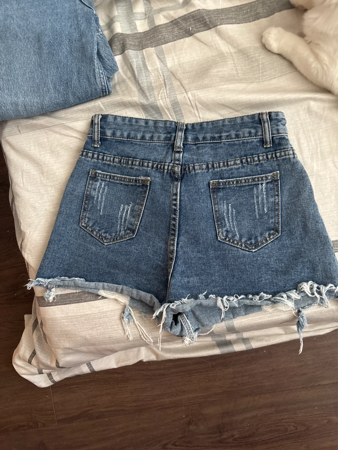 Distressed Denim Shorts - photo 4