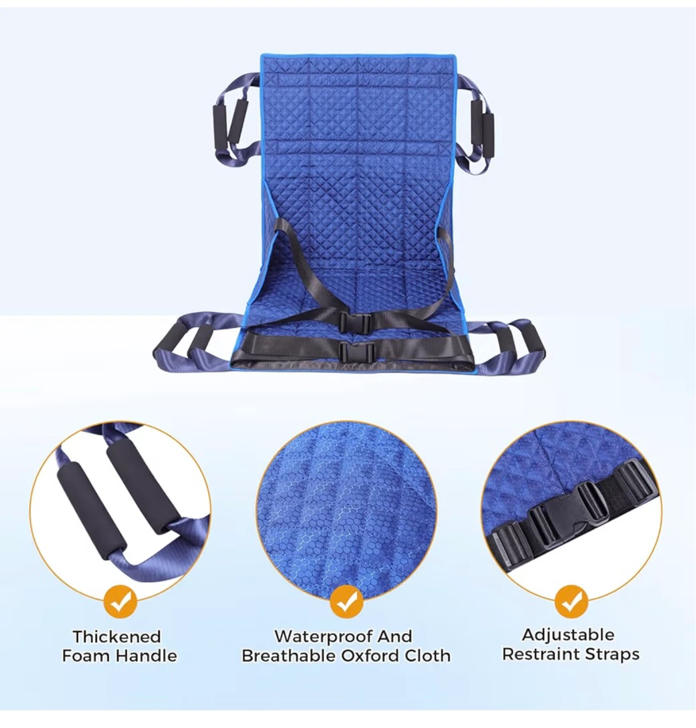 Blue Patient Transfer Sling with 8 Handles - photo 3