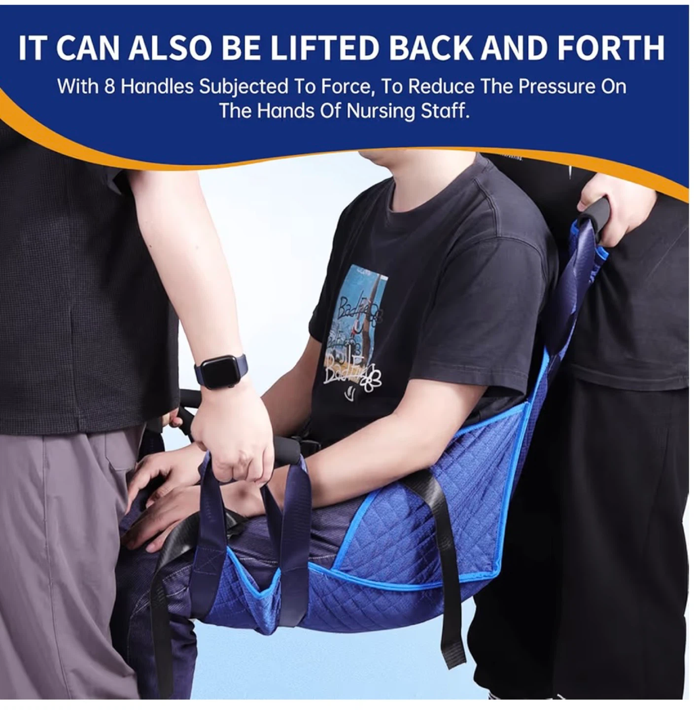 Blue Patient Transfer Sling with 8 Handles - photo 5