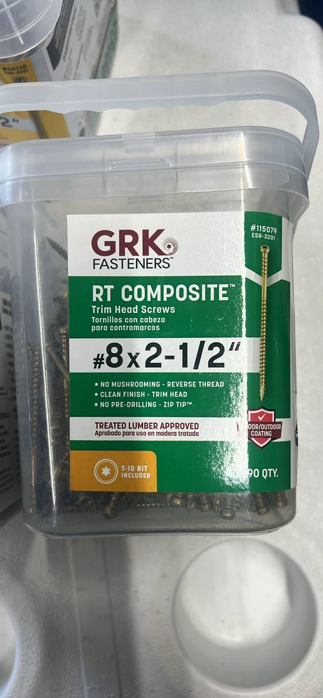GRK Fasteners RT Composite Trim Head Screws, 8 x 2-1/2" - photo 4