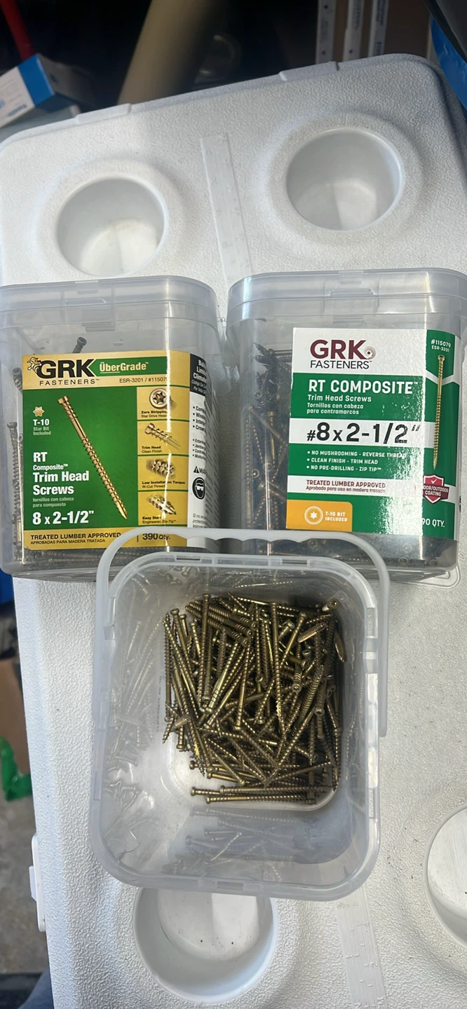 GRK Fasteners RT Composite Trim Head Screws, 8 x 2-1/2"
