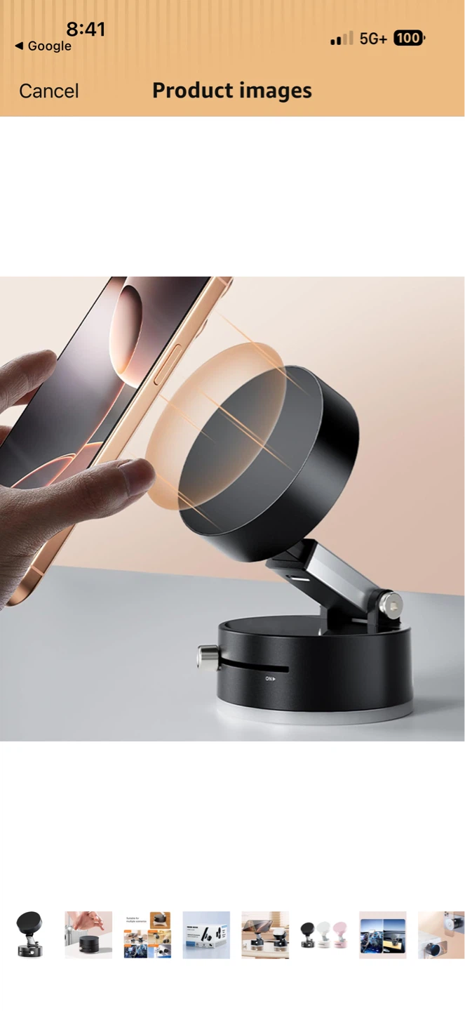 Vacuum suction phone Holder