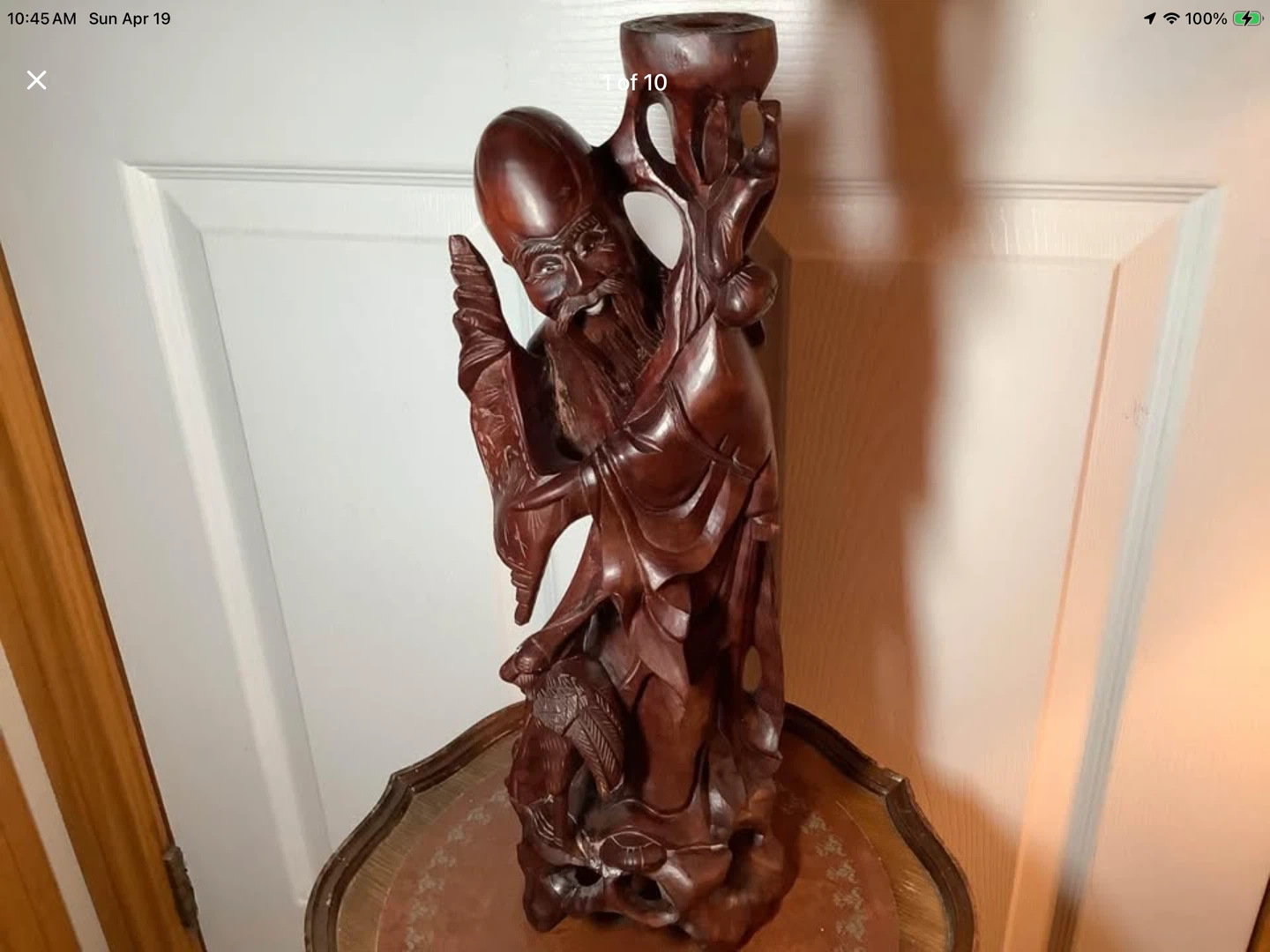 Ant Rosewood Statue of Shou Lao The Chinese God of Longevity 🐞