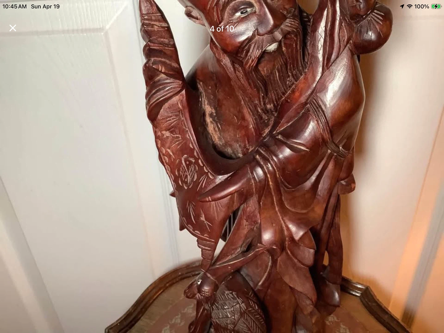 Ant Rosewood Statue of Shou Lao The Chinese God of Longevity 🐞 - photo 4
