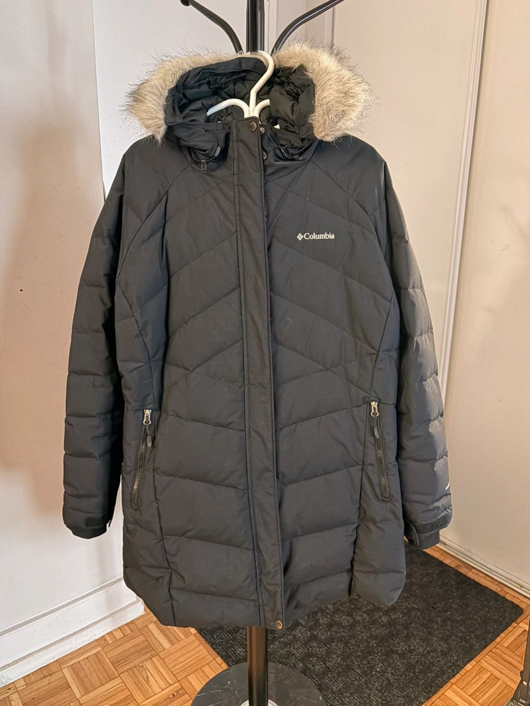 Columbia Puffer Parka Coat - Black - Size 2X