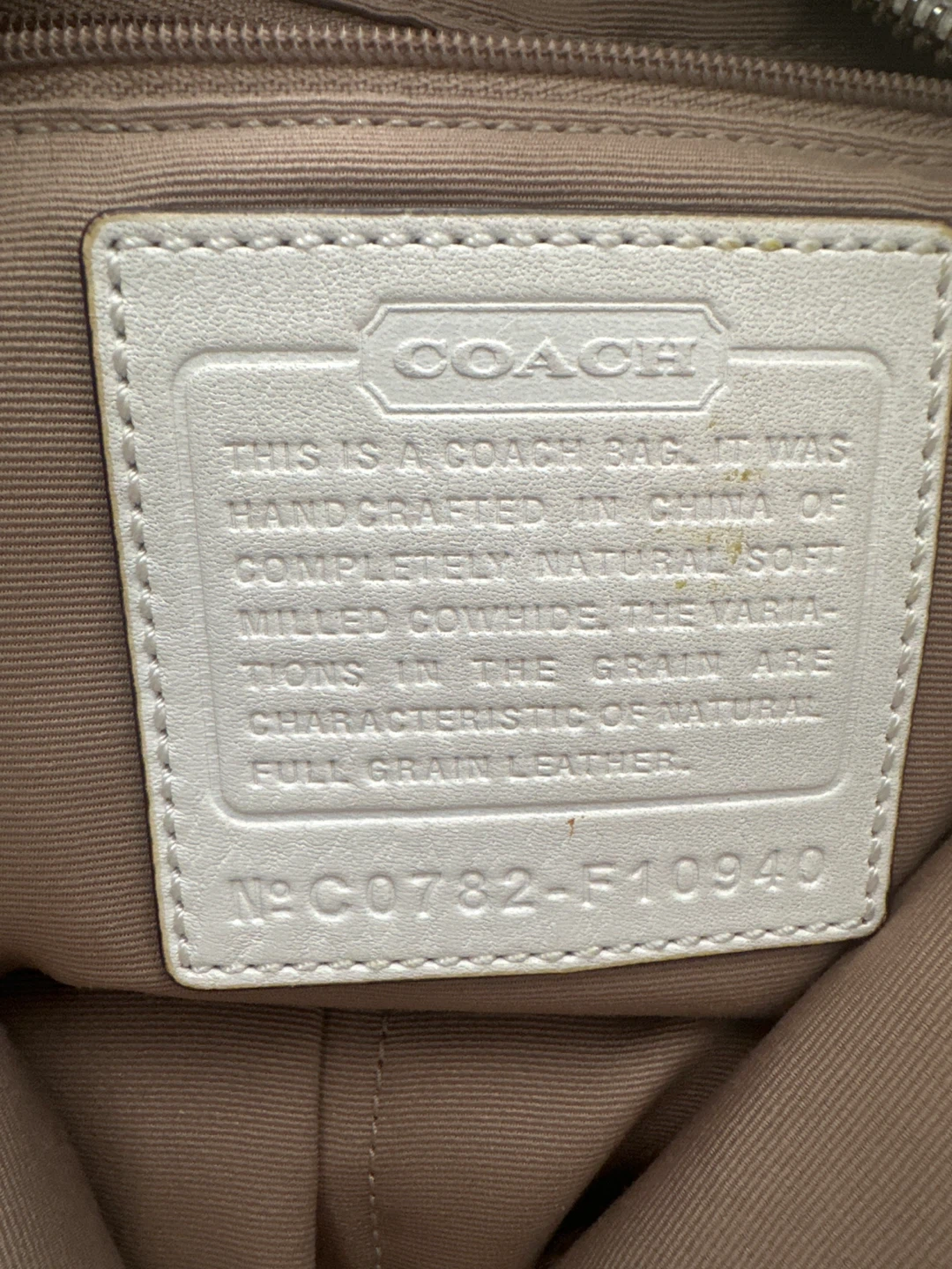 Coach white leather purse. - photo 3