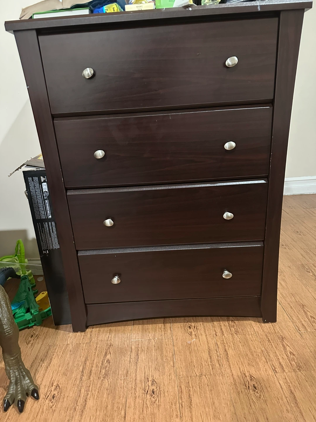 Dark Brown 4-Drawer Dresser
