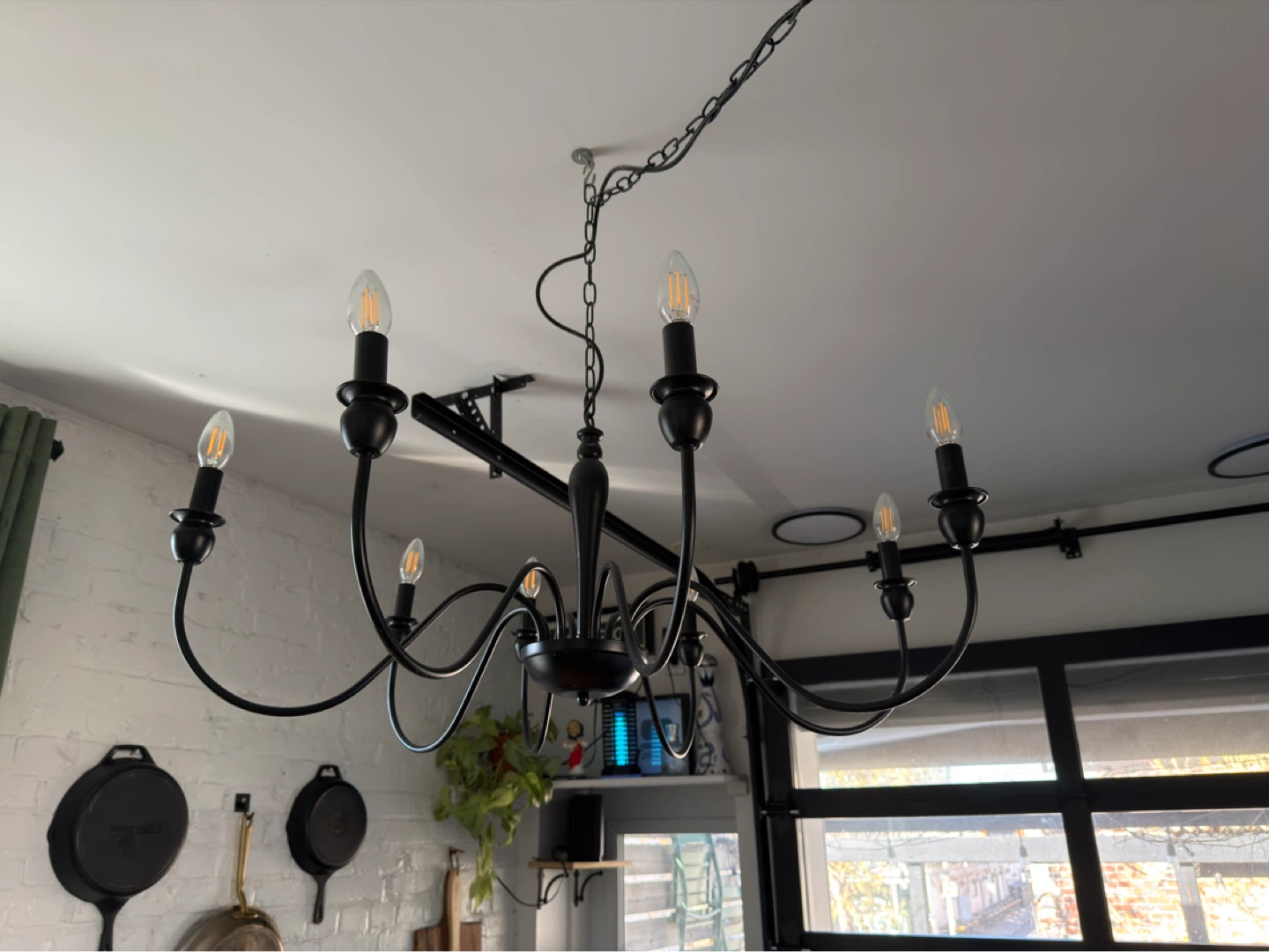 Black 8-Light Chandelier - photo 3