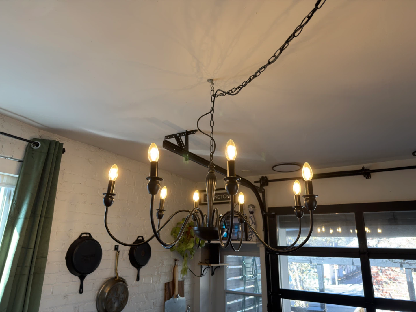 Black 8-Light Chandelier