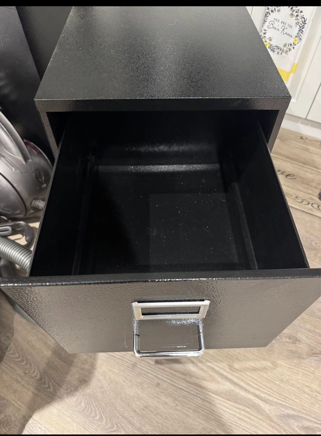 Black 2-Drawer Metal Filing Cabinet - photo 2