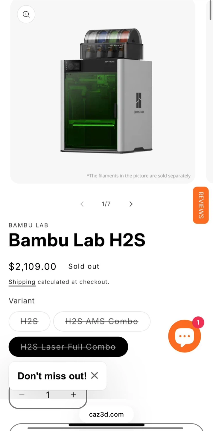 Bambu Lab H2S 3D Printer - photo 3
