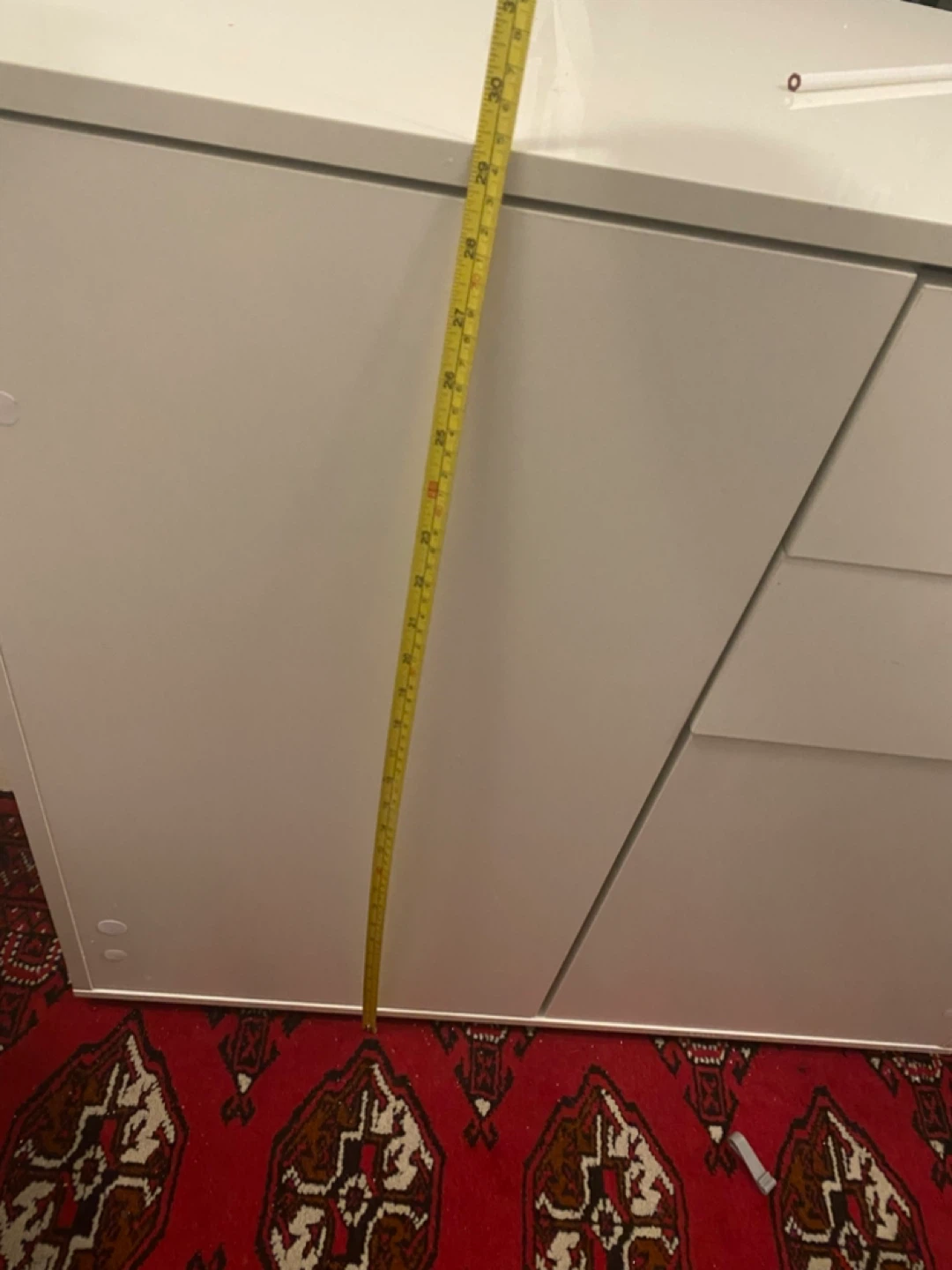 White 2-Drawer Sideboard with Cabinet Storage - photo 4