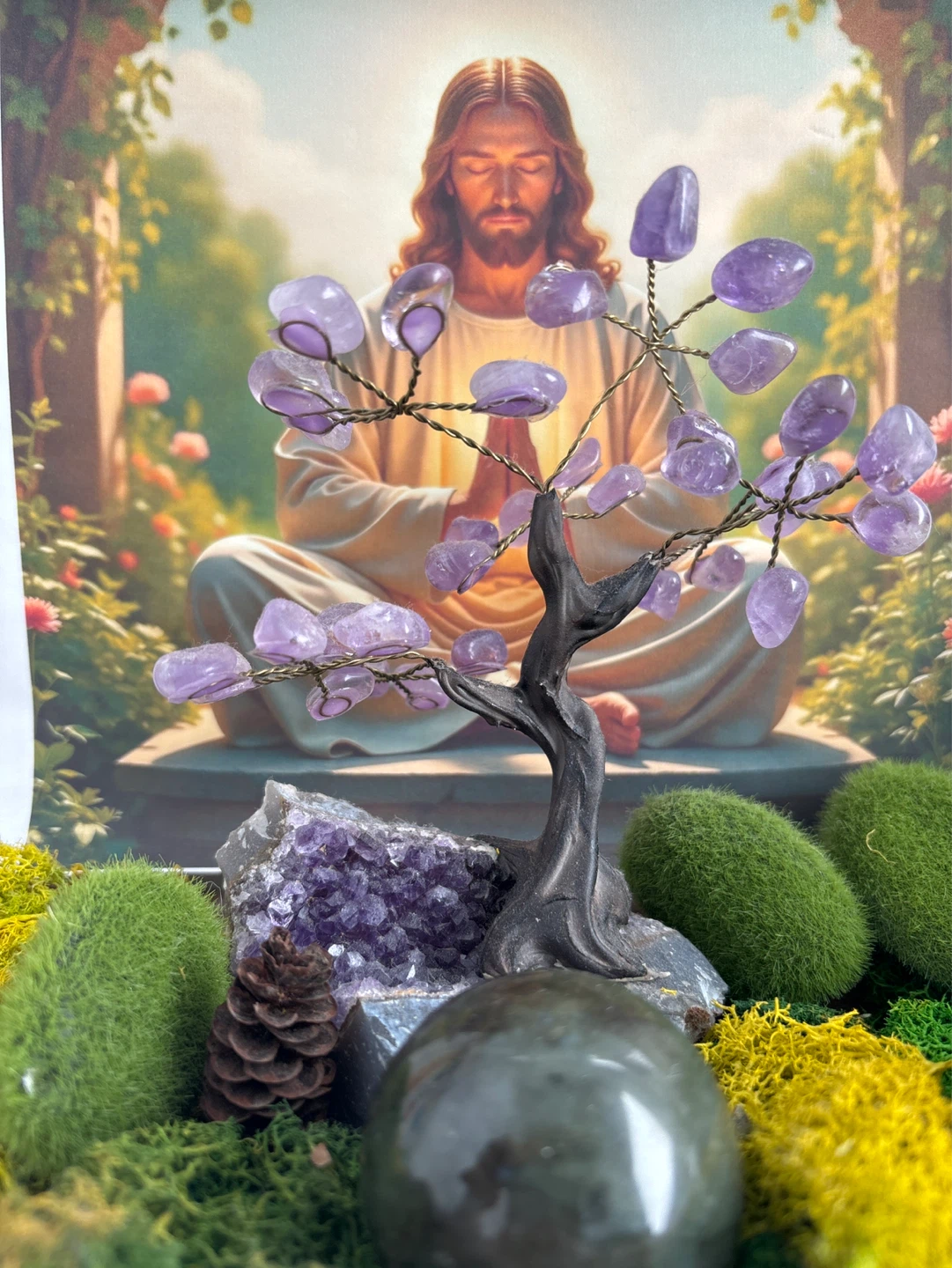 Amethyst Crystal Tree on Geode Base - photo 2