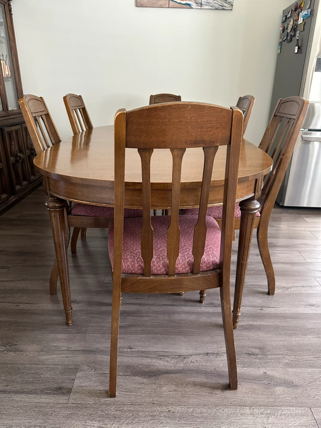 Wooden Dining Table with 6 Chairs - photo 2