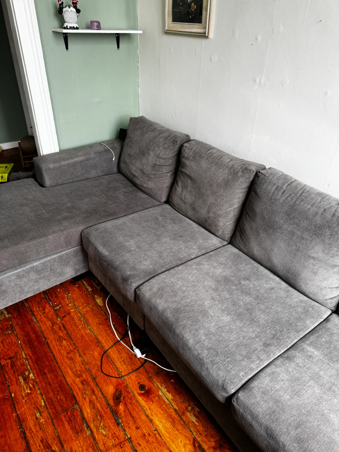 Danielle 2-Piece Sectional Sofa with Chaise - Grey - photo 4