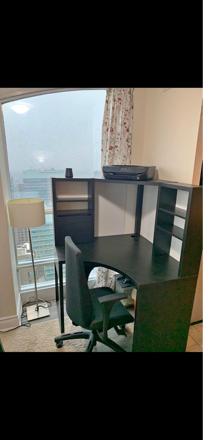Dark Brown corner work station with drawers from IKEA - photo 4
