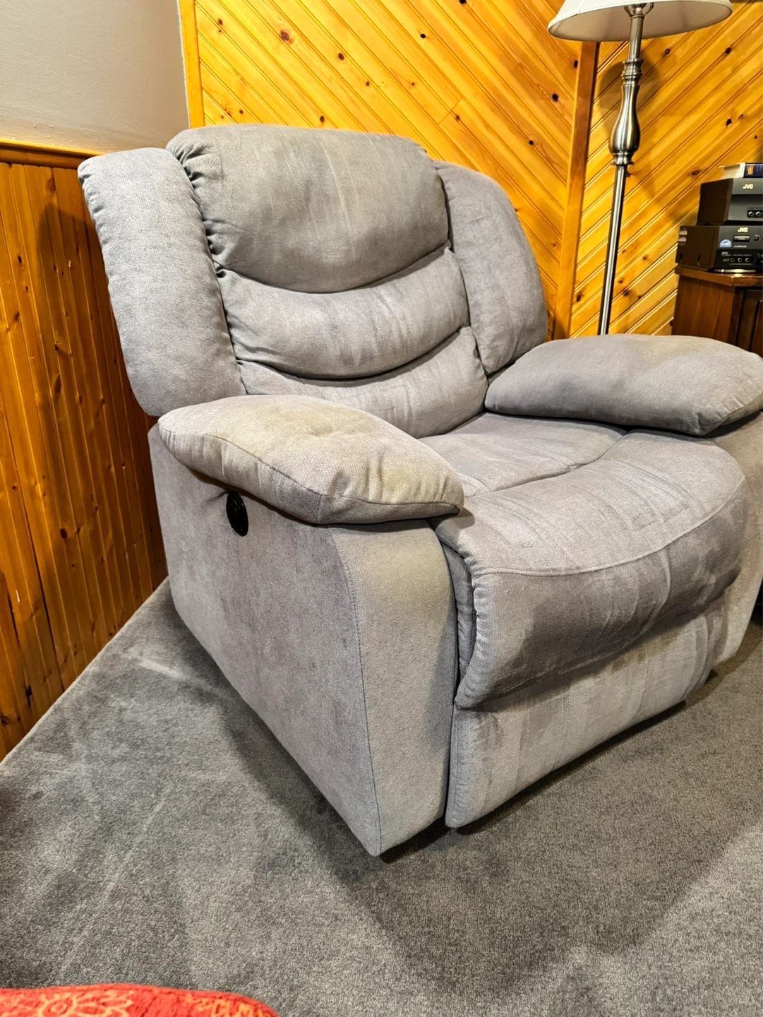 Grey / Beige Electric Recliner Chair - photo 2