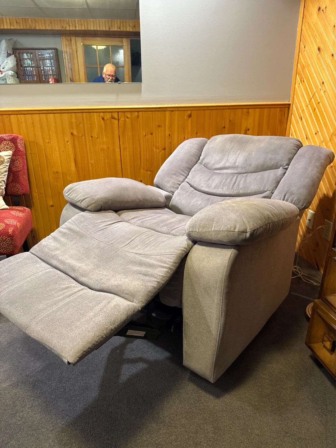 Grey / Beige Electric Recliner Chair - photo 3