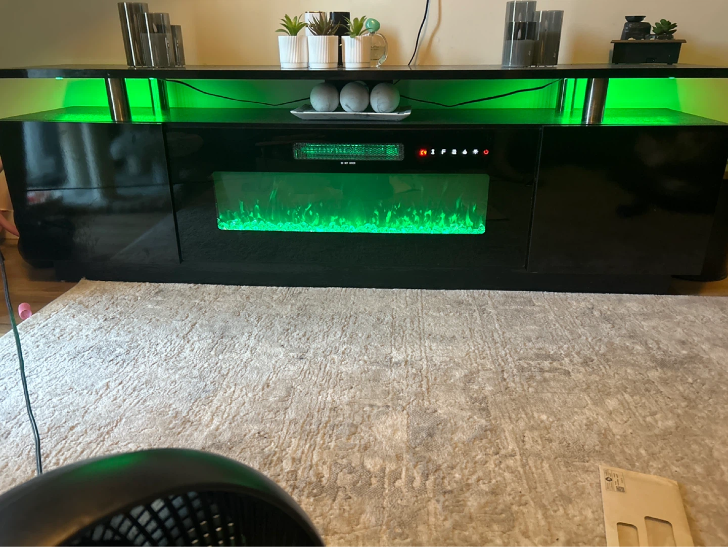 Jocisland TV Stand with Electric Fireplace - photo 2