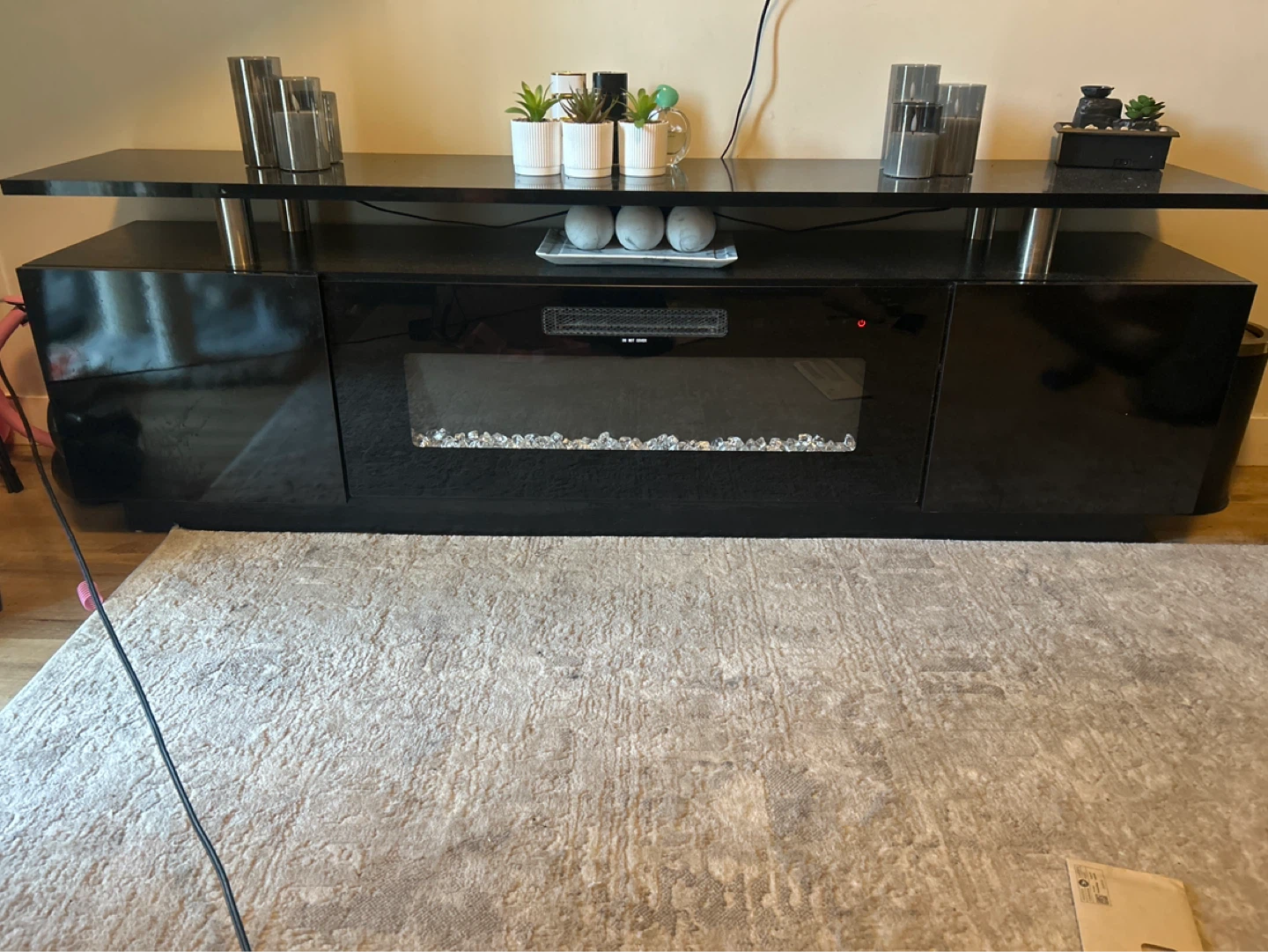 Jocisland TV Stand with Electric Fireplace