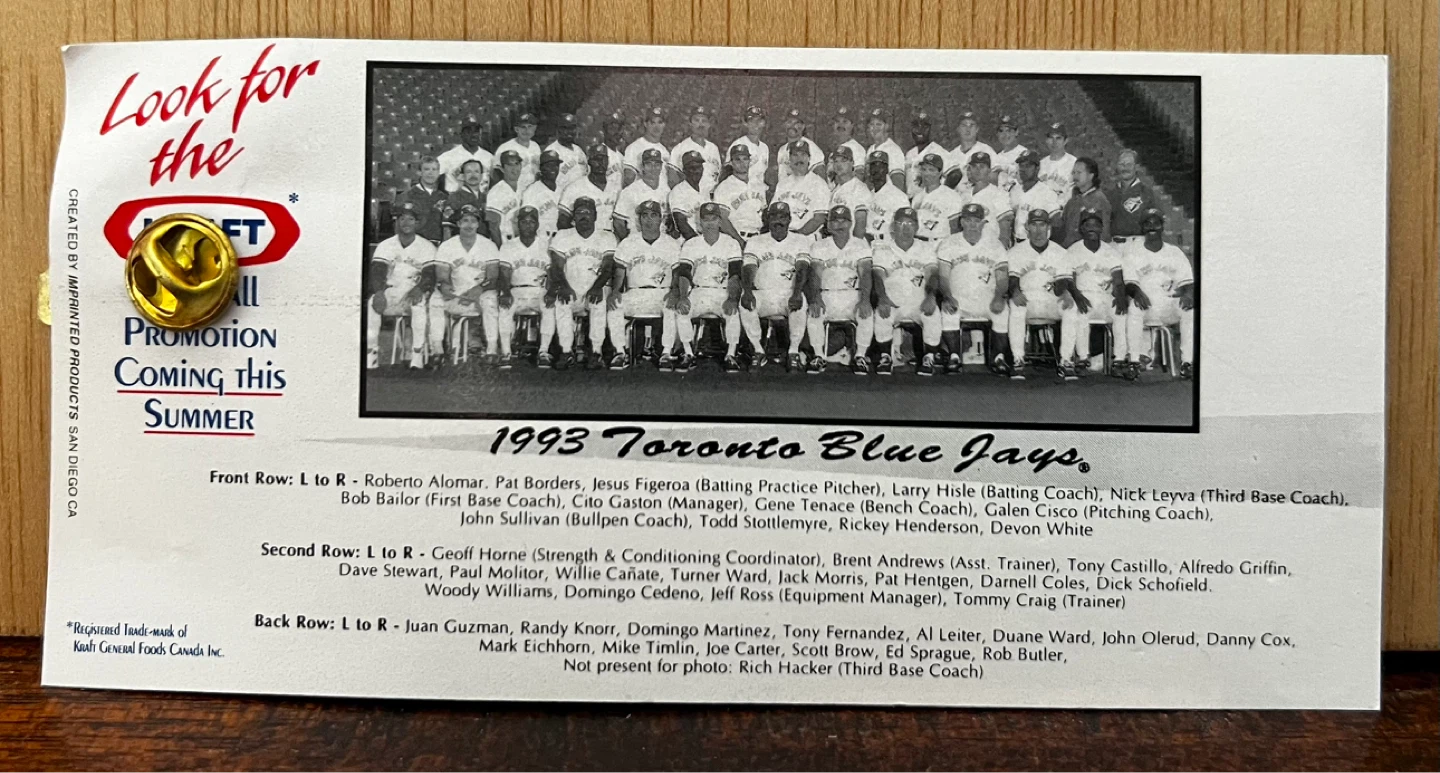 Toronto Blue Jays 1993 Memorabilia - photo 5