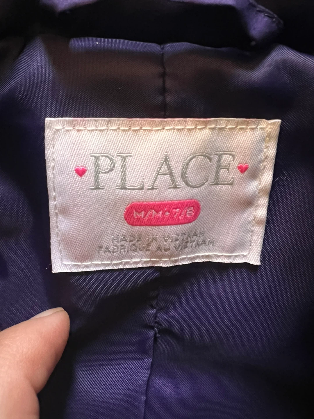 The Children's Place Puffer Jacket M/7-8 Purple - photo 2