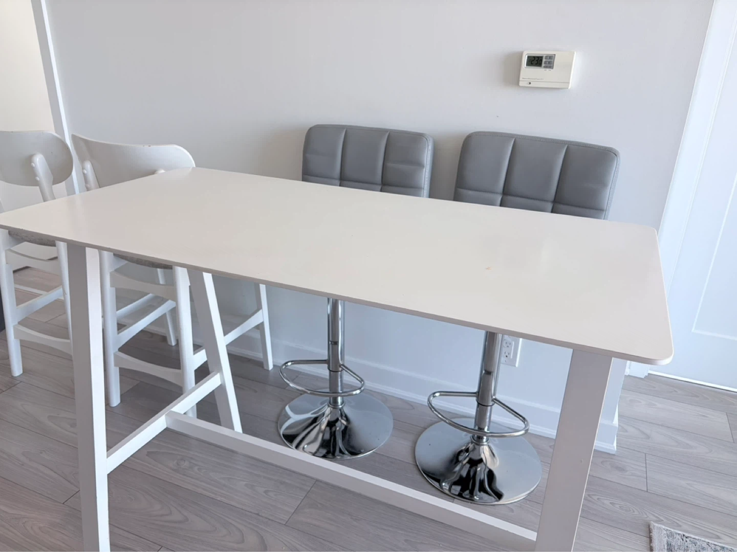 White and Grey Dining 5 piece Set - Structube