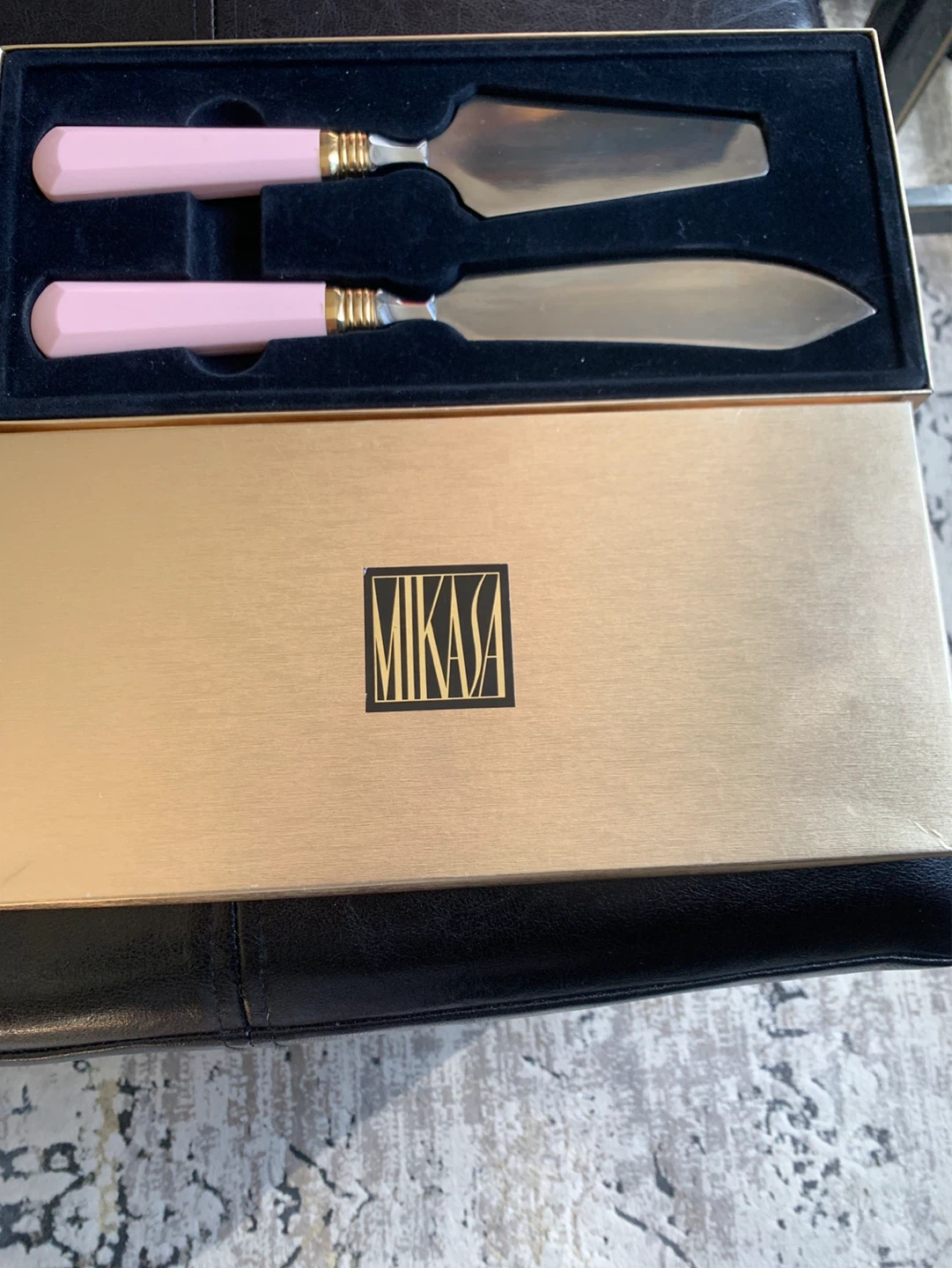 JAPAN-Mikasa Cake Server Set - Pink Handles - photo 2