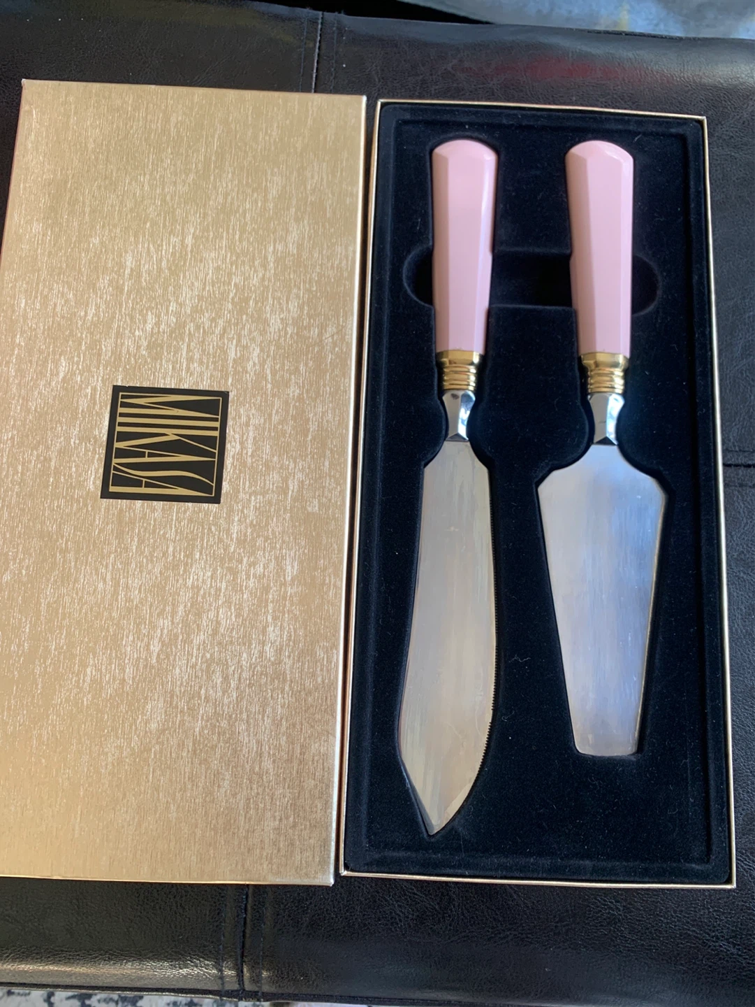 JAPAN-Mikasa Cake Server Set - Pink Handles - photo 3