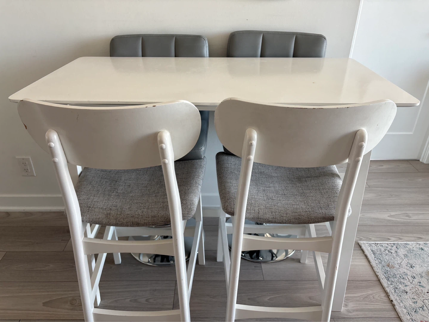 White and Grey Dining 5 piece Set - Structube - photo 5