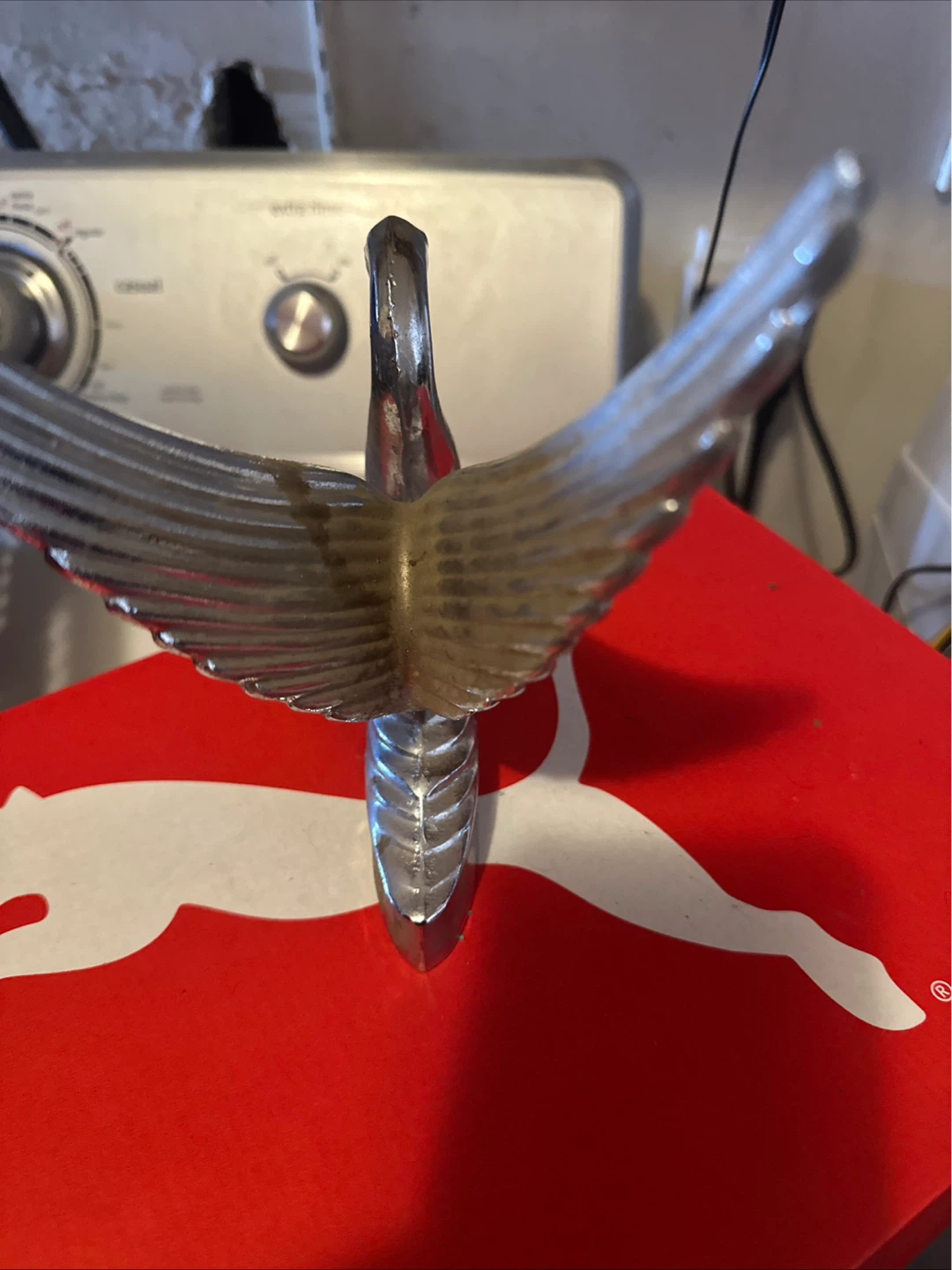 Vintage Chrome Swan Hood Ornament - photo 3