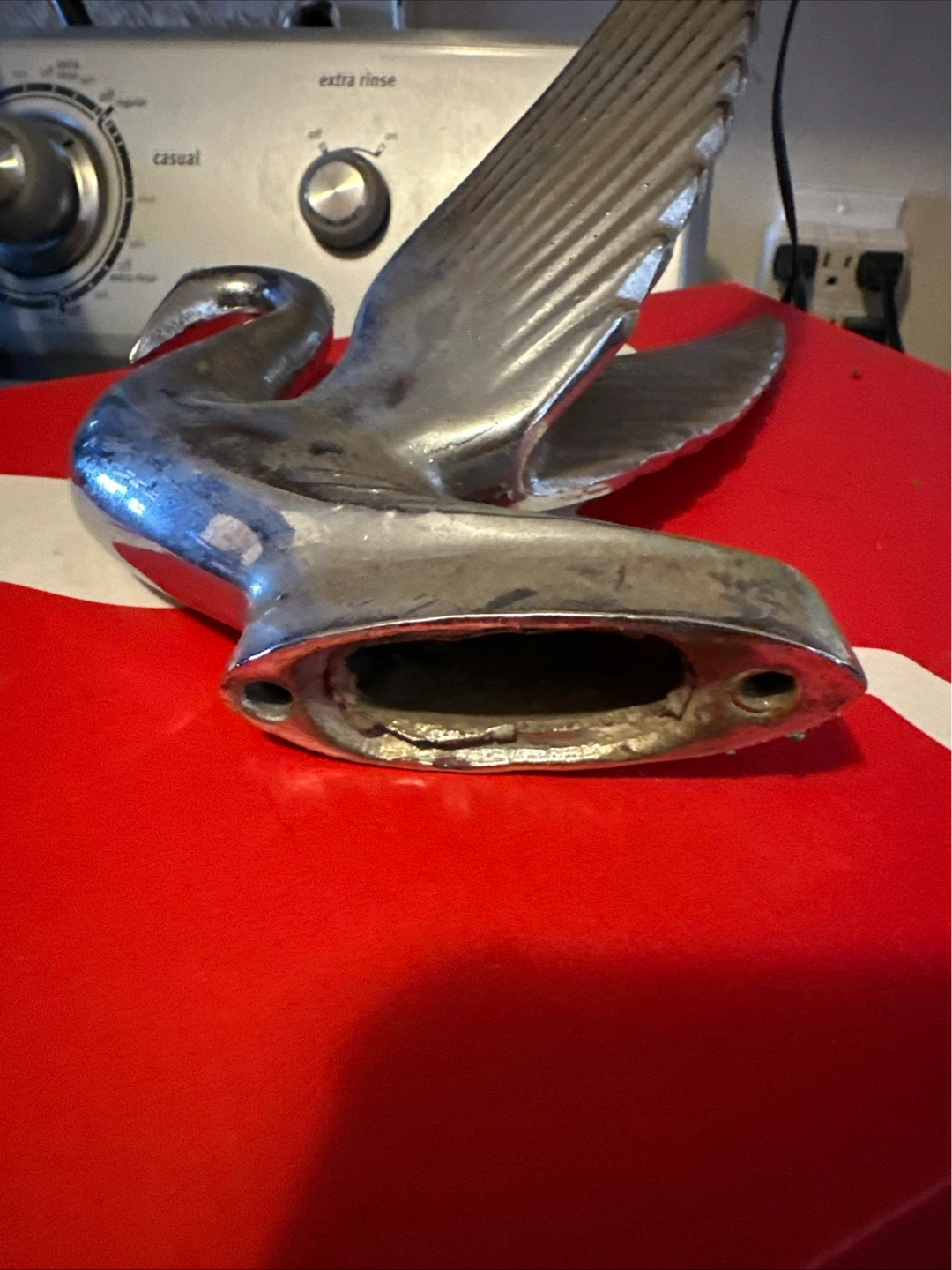 Vintage Chrome Swan Hood Ornament - photo 5