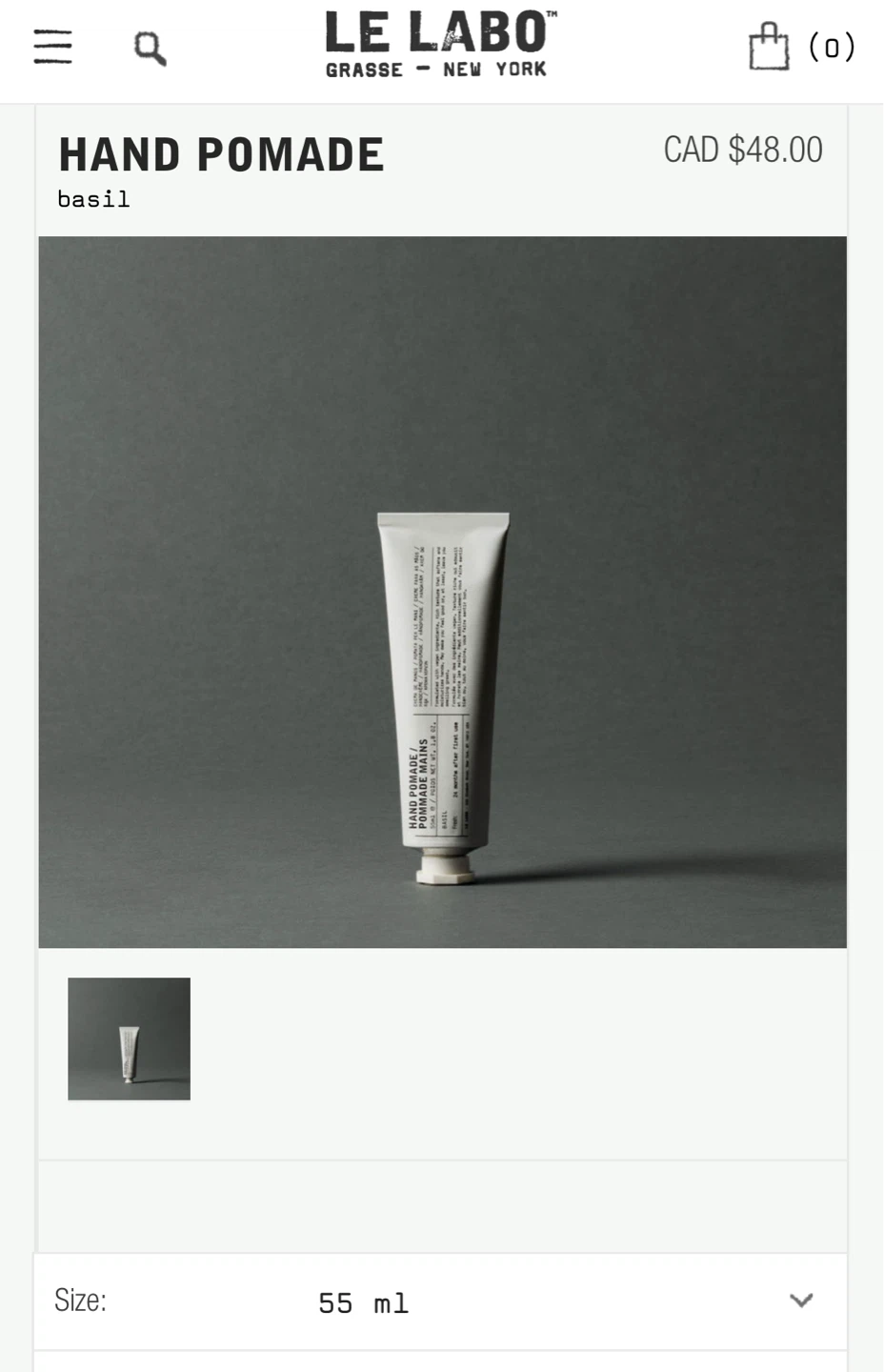 (Retail $55)New Le Labo Hand Pomade / Hand Cream- Basil - photo 4