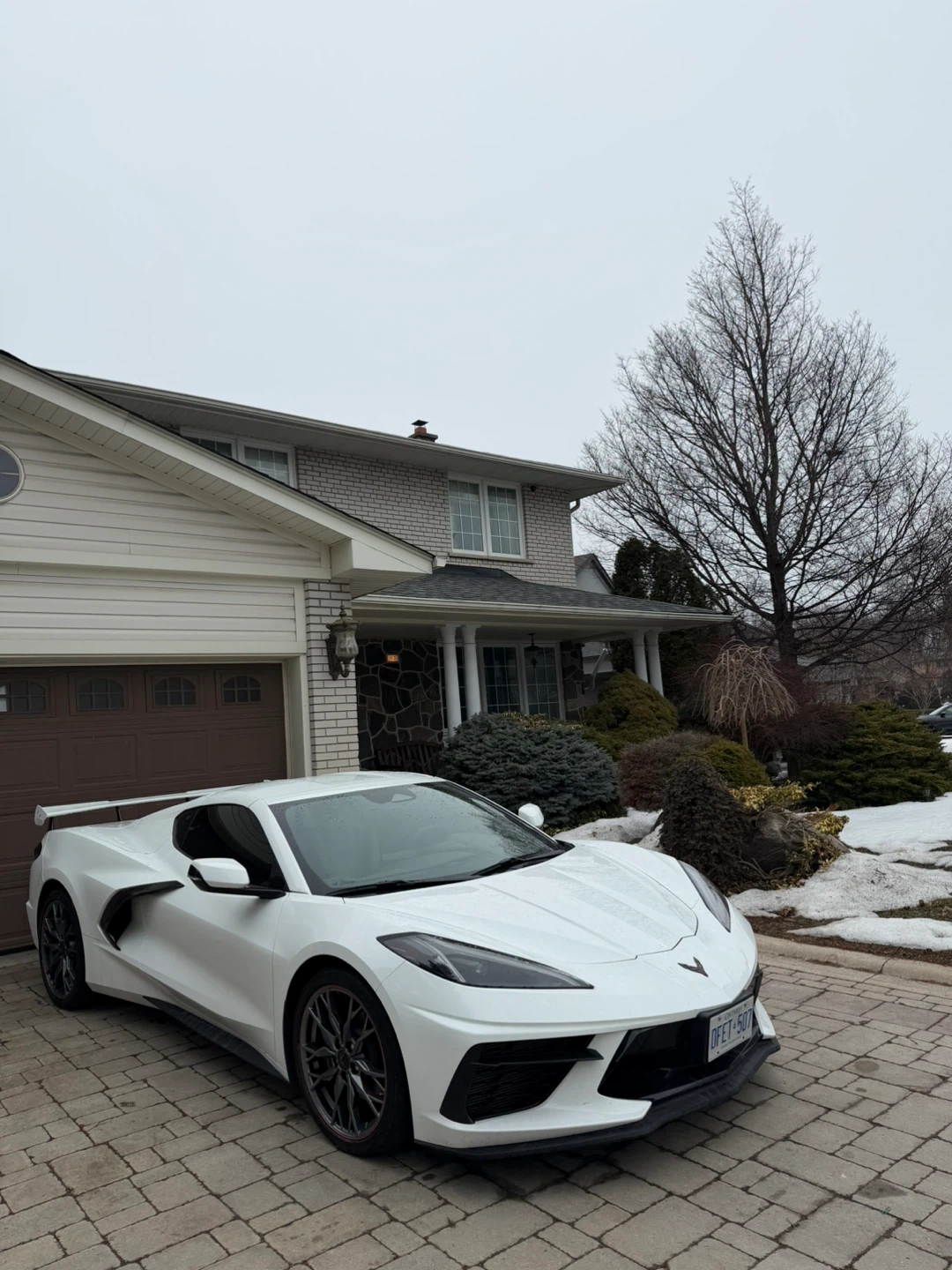 White Chevrolet Corvette C8
