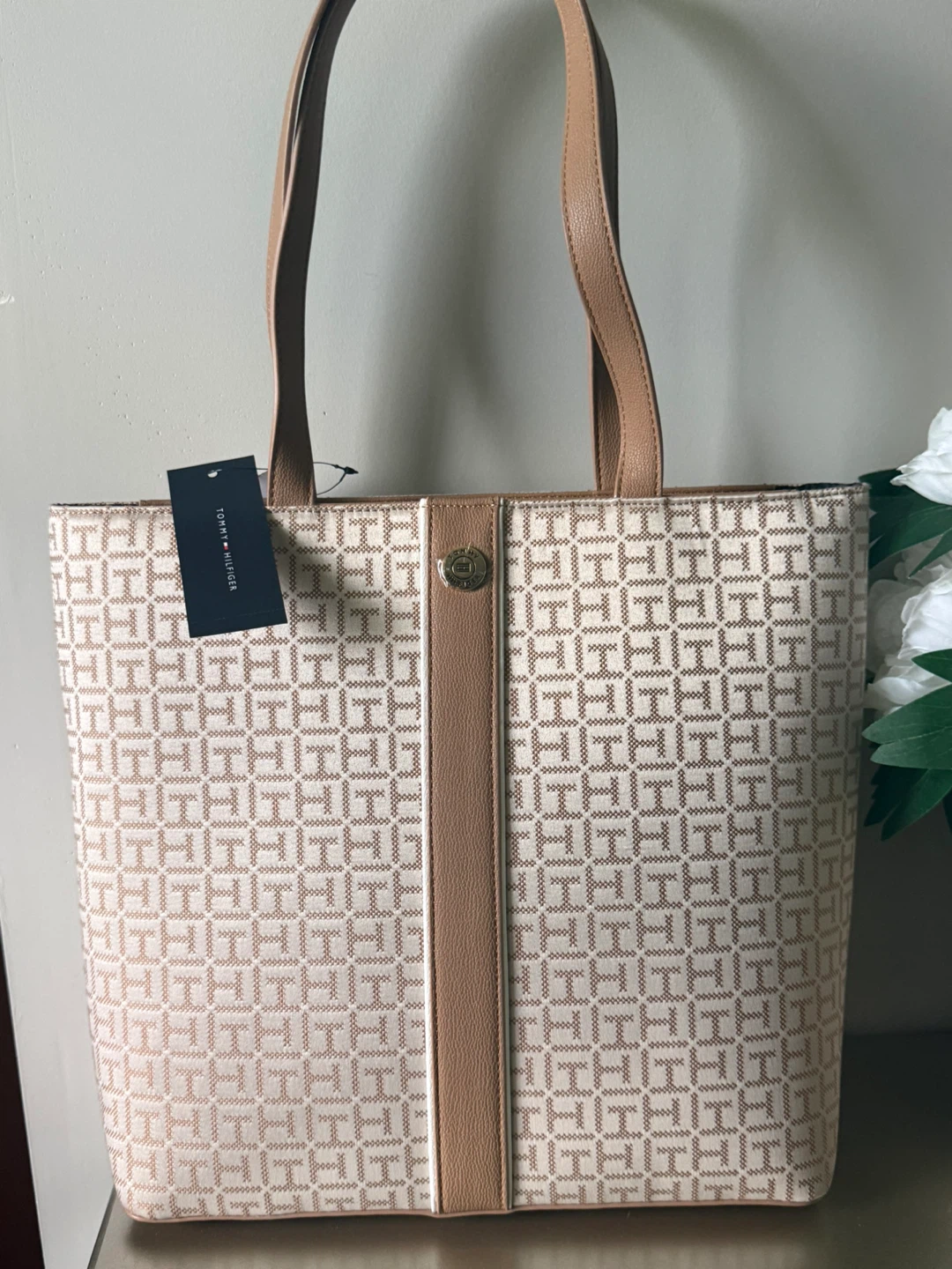 Tommy Hilfiger Tote Bag - Beige Monogram