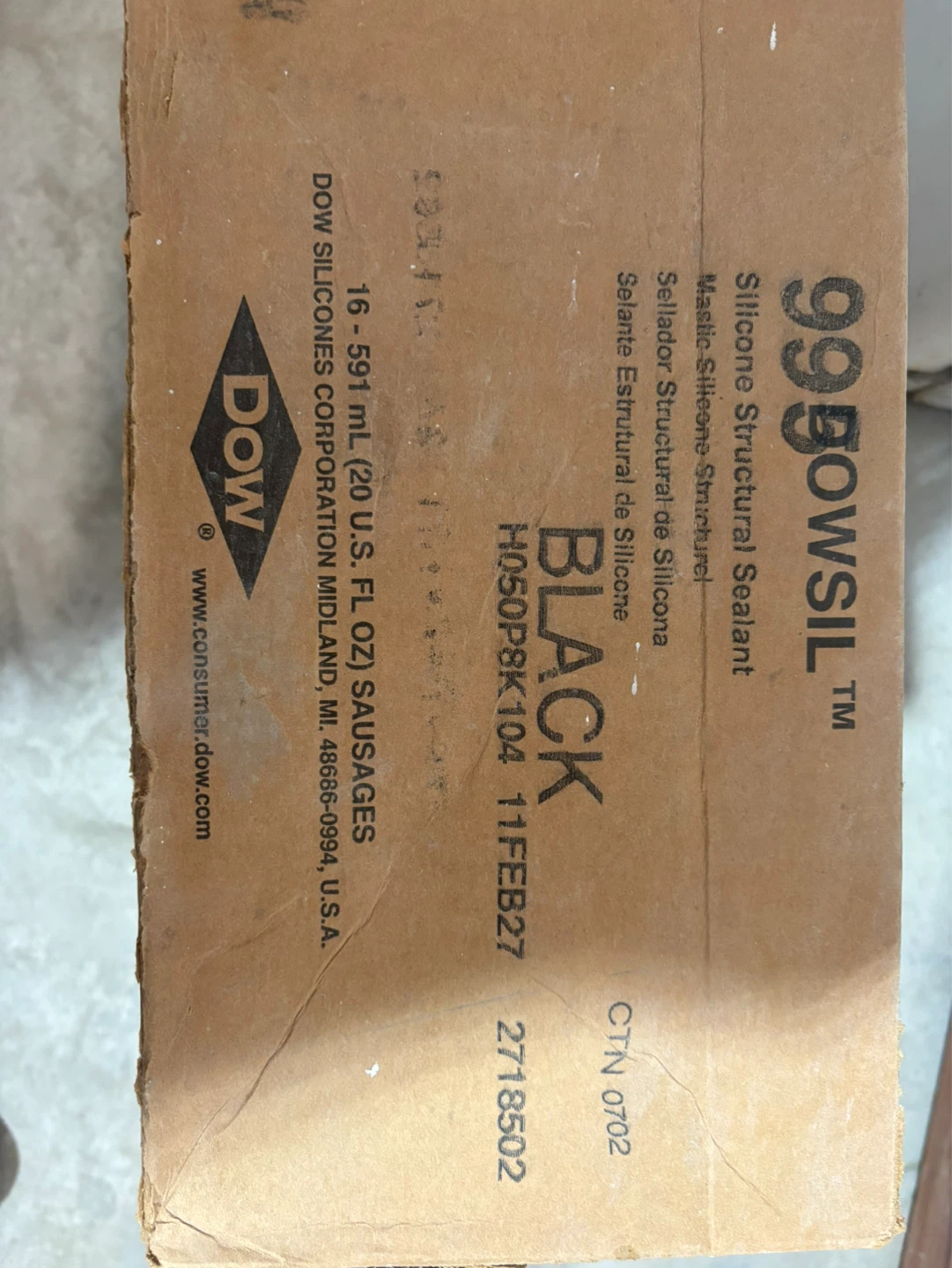 Dow DOWSIL 995 Black Silicone- 20 Fl Oz Sausages (16-591 ml) - photo 3
