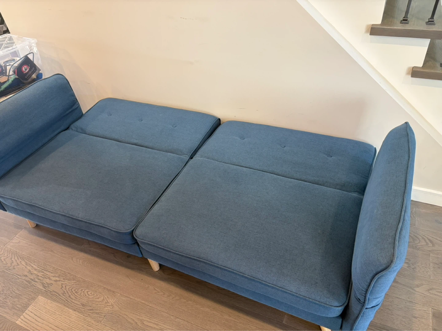 Good condition blue sofa - photo 4