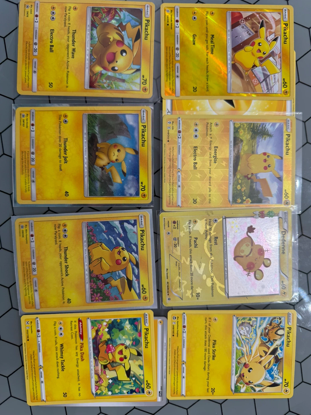 Pokemon Trading Card Lot - Pikachu & Dedenne