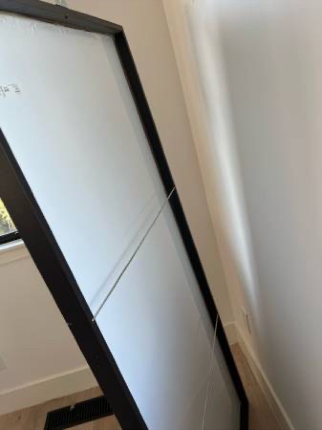 Oversized Full Length Mirror - Black Frame - photo 3
