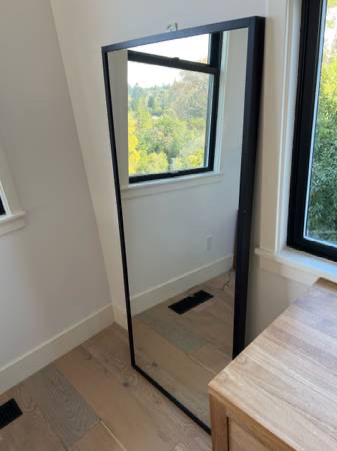 Oversized Full Length Mirror - Black Frame