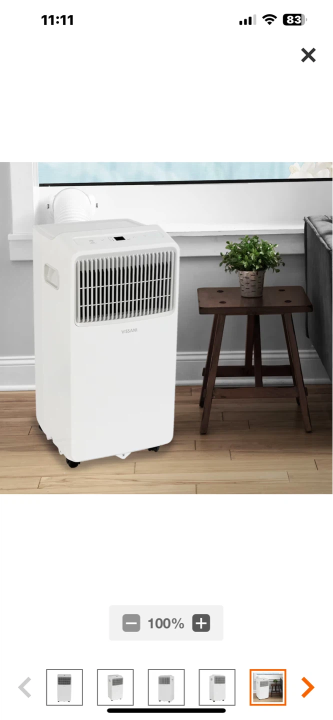Vissani Portable Air Conditioner 5000 BTU