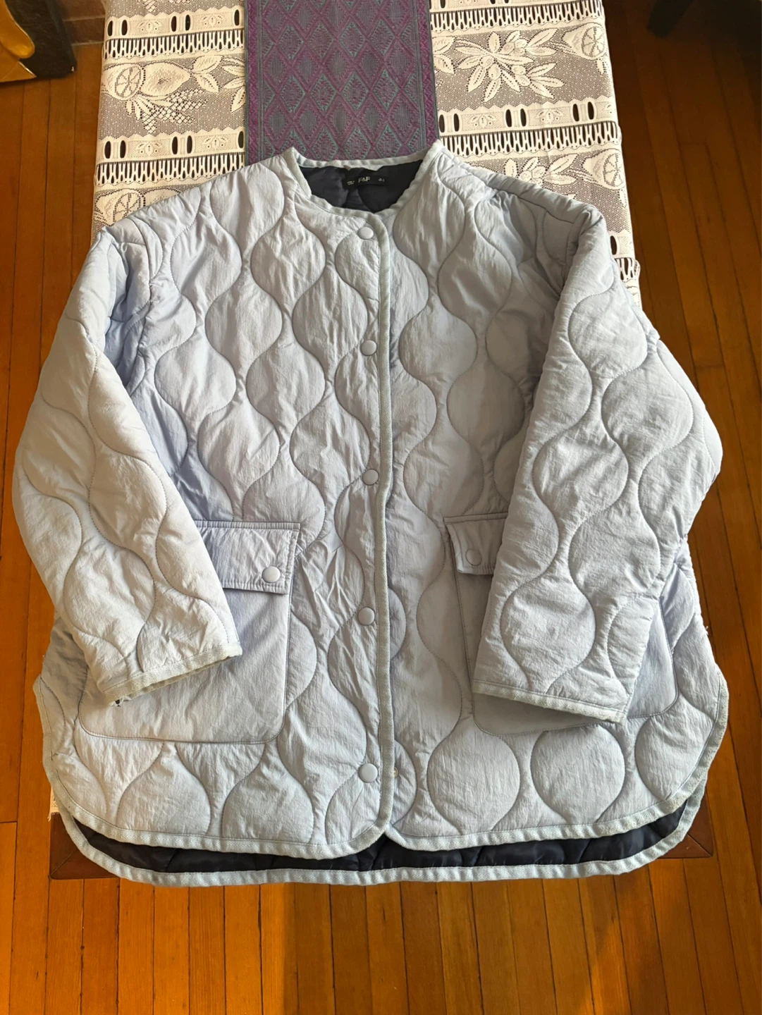 Light Blue Quilted Jacket