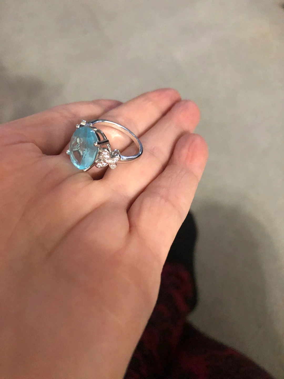 Oval Blue Stone Ring - photo 3