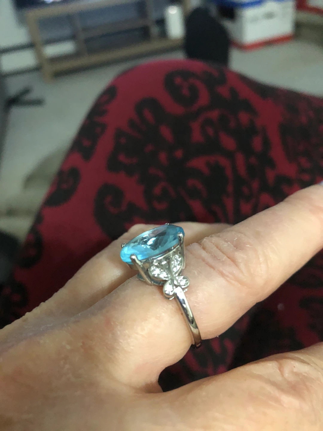 Oval Blue Stone Ring