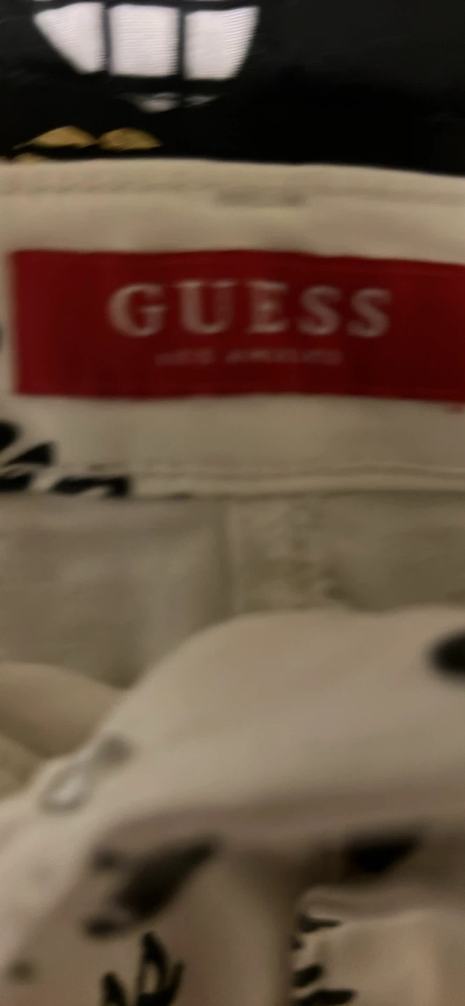 GUESS all-over logo denim shorts - photo 3