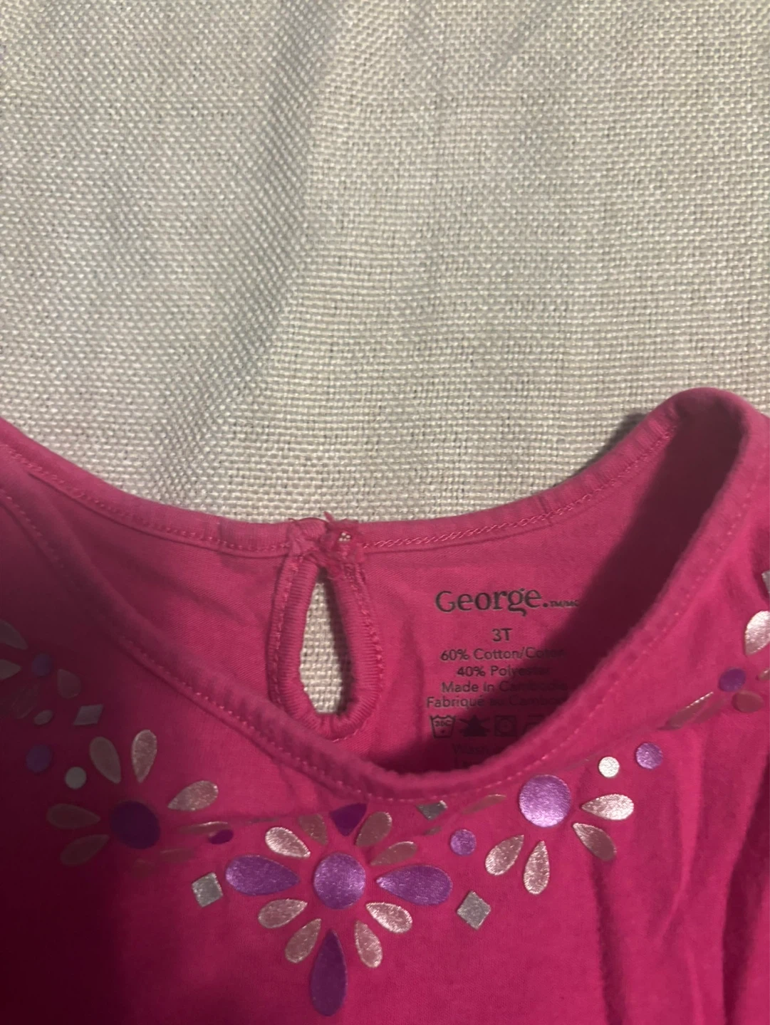 George Girls 3T Pink Long Sleeve Peplum Top - photo 2
