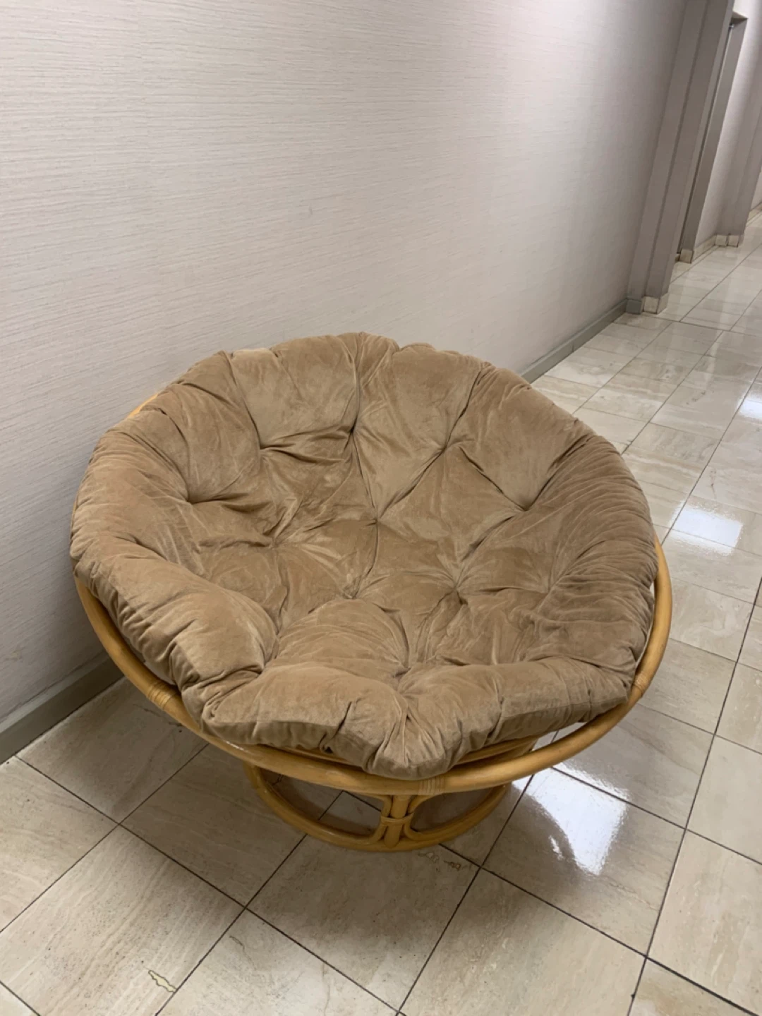 Rattan Papasan Chair with Cushion - photo 2