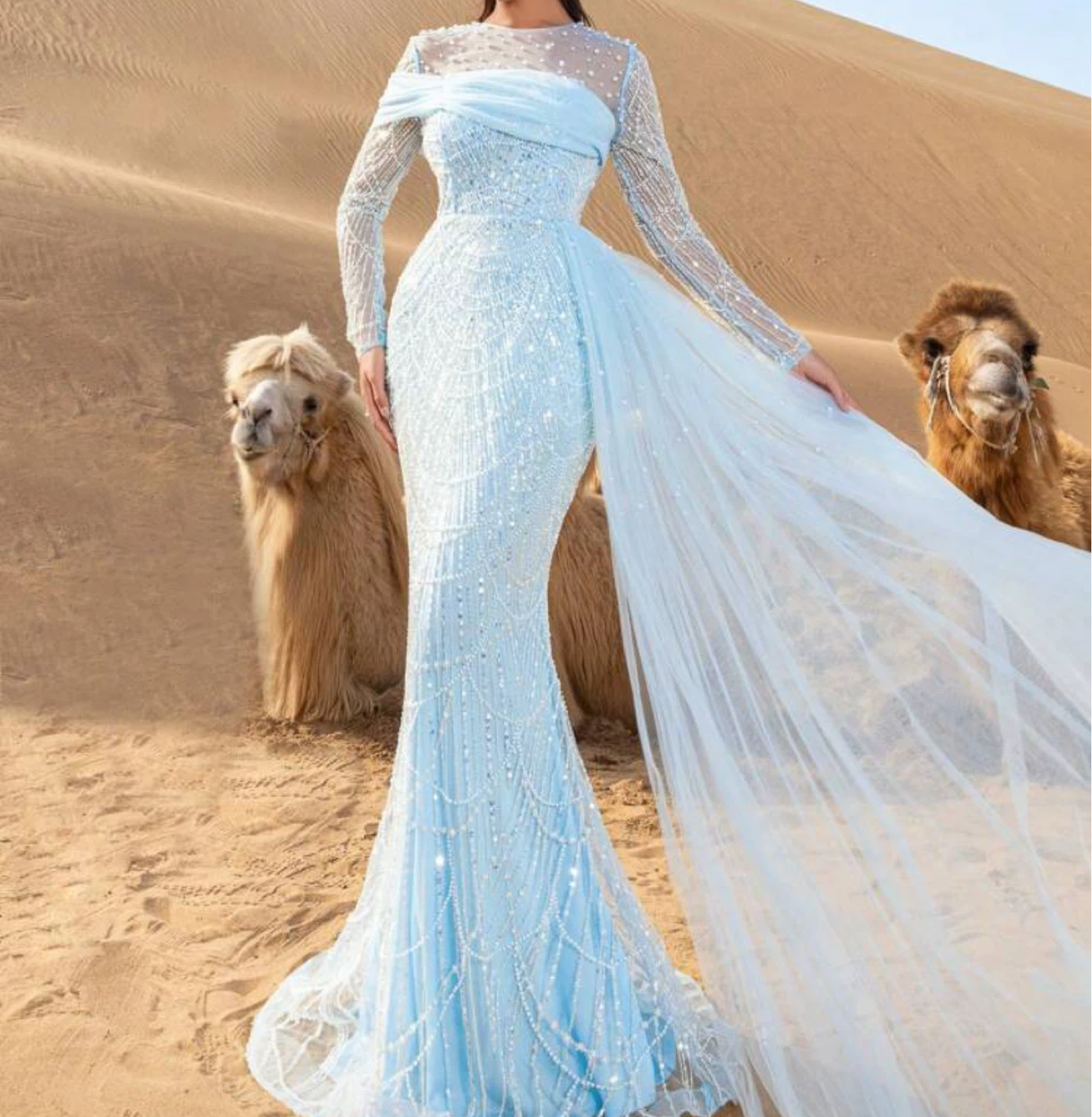 Baby blue gorgeous dress gown brand new need gone asap!
