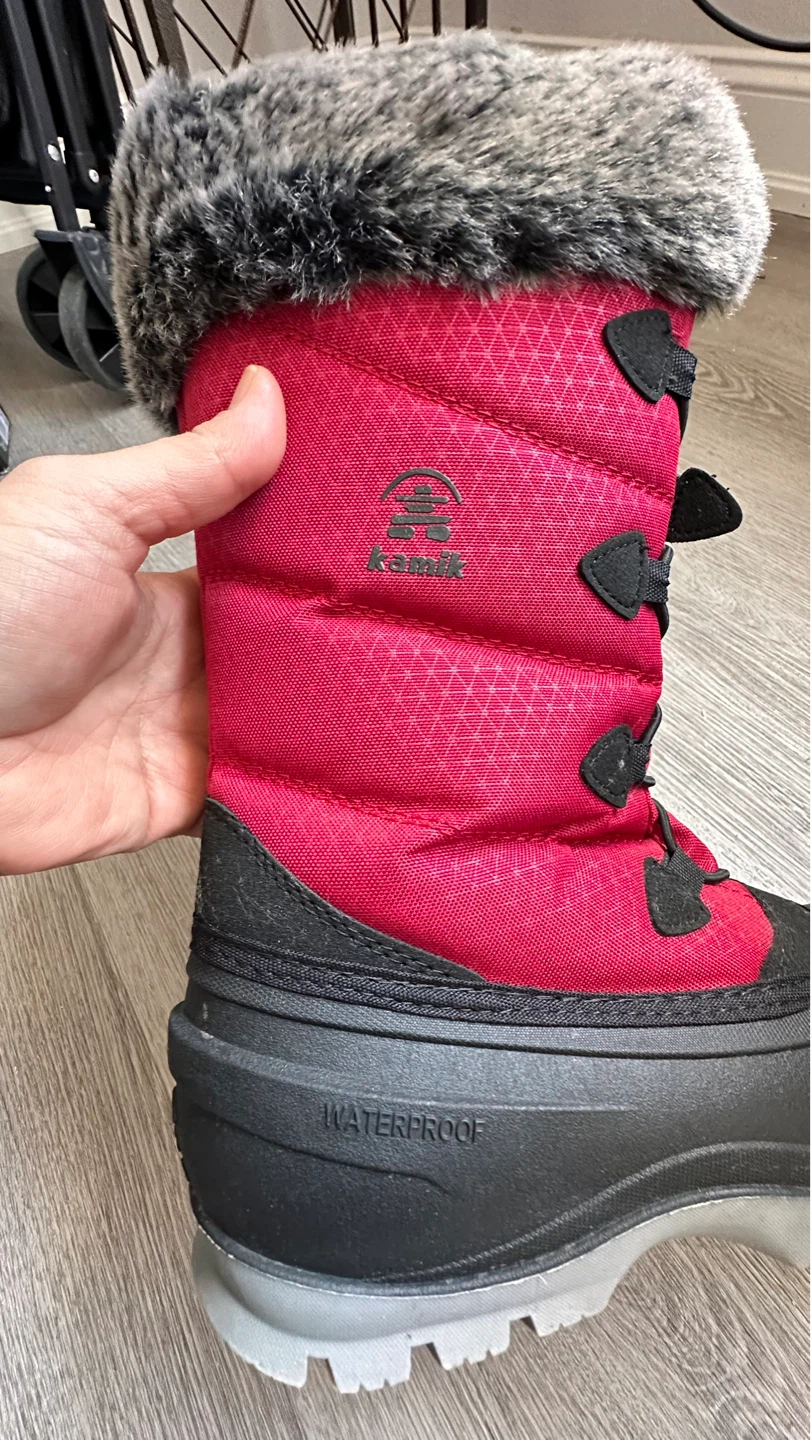 Kamik Red Winter Boots with Fur Trim - photo 5